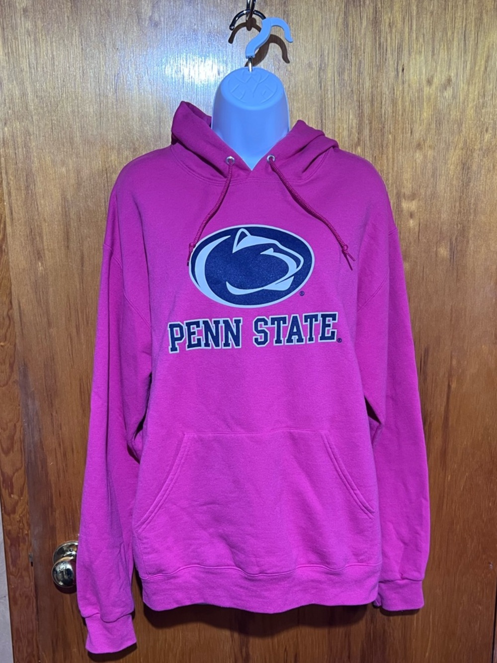 Penn State Jerzees Brand Hoodie Sweatshirt Hot Pink Size Medium Like New